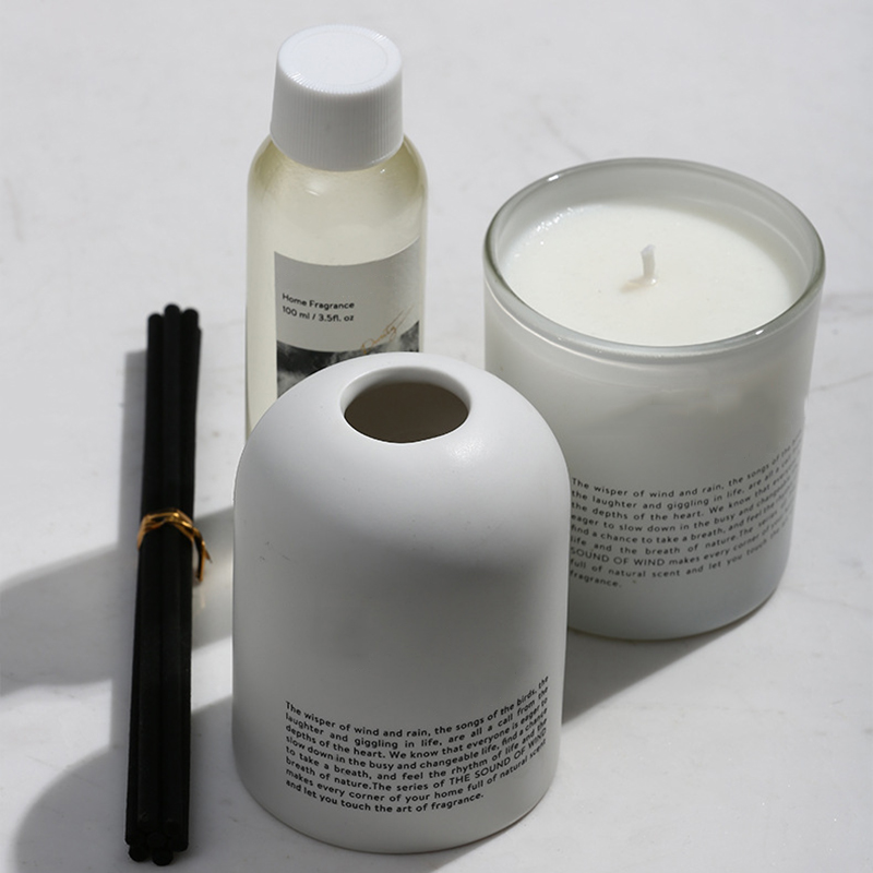 Candle supplier customized own brand Luxury scented candle and diffuser gift set with private design